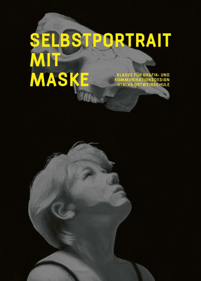 Einladungskarte Selbstportrait mit Maske